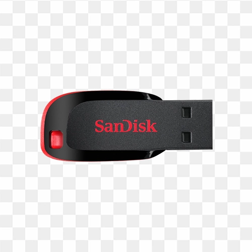 Sandisk pen drive png image with transparent background